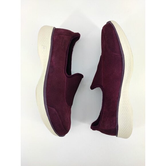 Skechers Women’s Goga Max Burgundy Soft Memory Foam Slip On Shoes Size 8 US - Picture 5 of 8